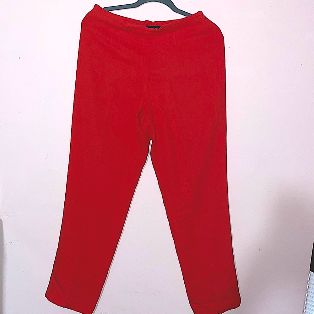 Dana Bachman women red silk pants 8 petite